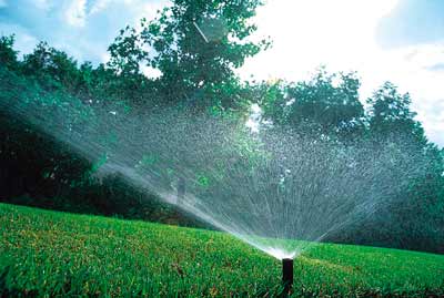 Irrigation automatique. A conseiller en cas d’obligation d’arrosage. Préférable à l’arrosage à la main