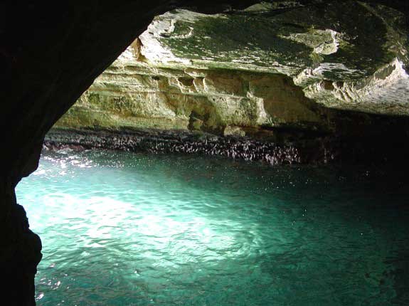 Grotte à l’intérieur des fameuses falaises de Roch Hanikra