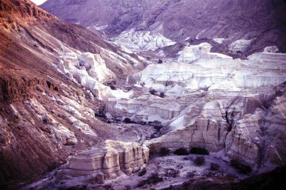 Vallée escarpée de ce qu'était il y a quelque temps la mer motre