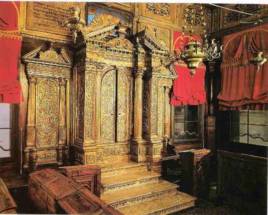 Arone Hakodech de la synagogue Cant, Italie