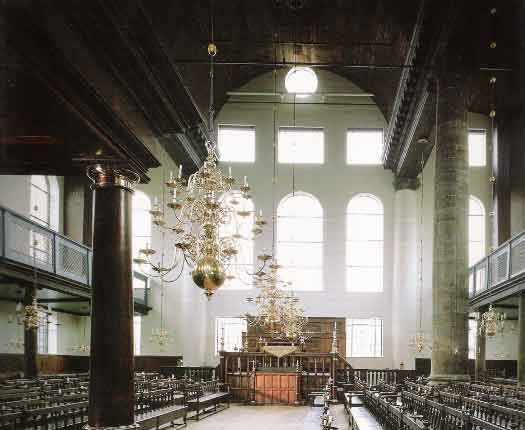 Intérieur de la grande Synagogue Spanish Portuges en Hollande