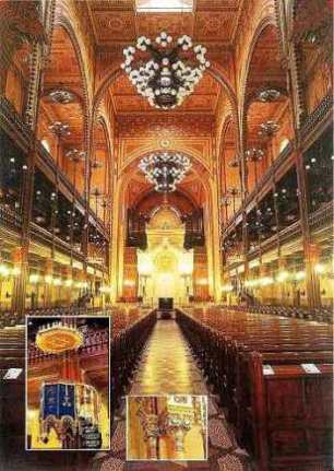 Intérieur de la Grande Synagogue de Budapest, Hongrie