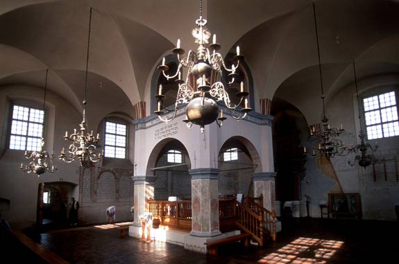 Vue intérieure de la synagogue de Tykocin aujourd'hui