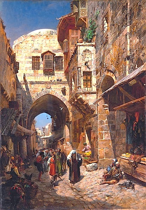12. Jérusalem, scène de rue.