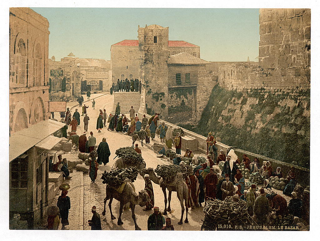 18. La rue menant à la Tour de David. C’est un des marchés animés de Jérusalem.