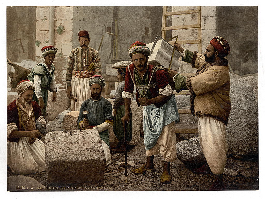 34.Tailleurs de pierres à Jérusalem.