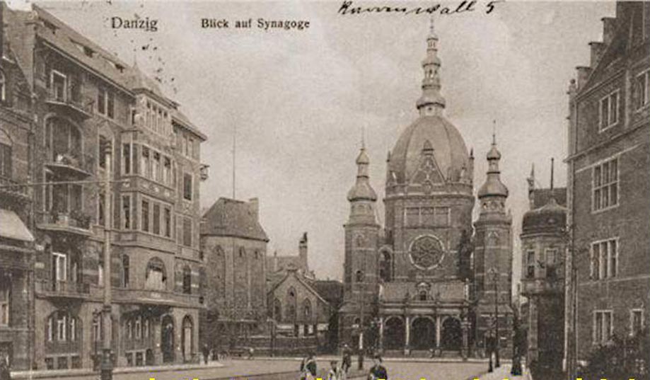 23. La grande synagogue de Danzig détruite par les nazis.