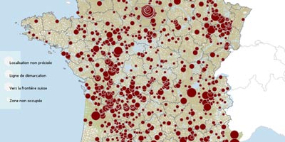 Une carte interactive de la déportation des enfants juifs en France