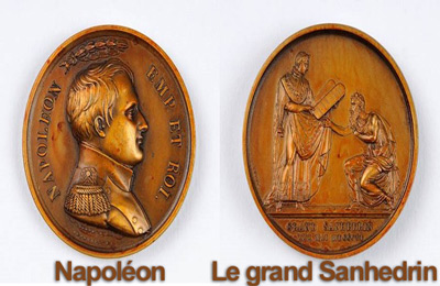 Une rare médaille de bronze du Grand Sanhédrin de Napoléon aux enchères