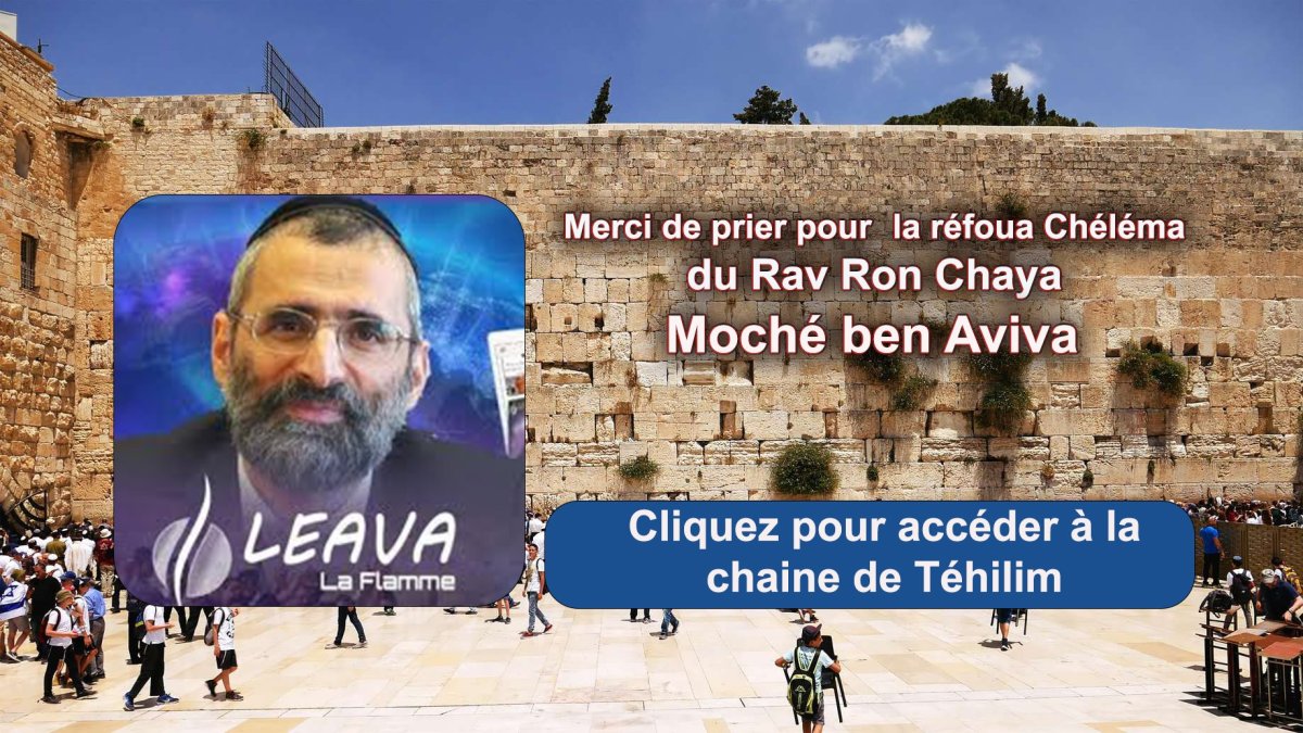 Chaîne de Téhilim pour la guérison du Rav Ron Chaya
