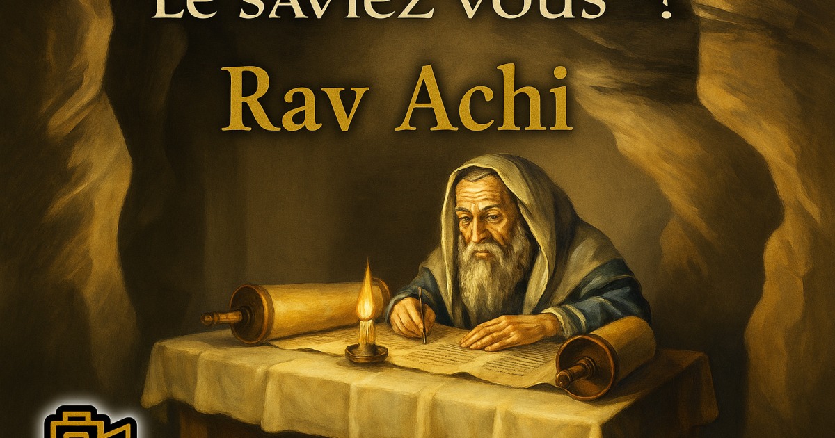 Rav Achi: le rédacteur du Talmud