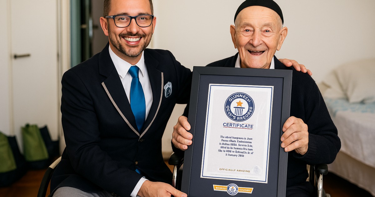 Le doyen juif de l'humanité a célébré sa Bar Mitsva cette semaine à l'âge de 113 ans !