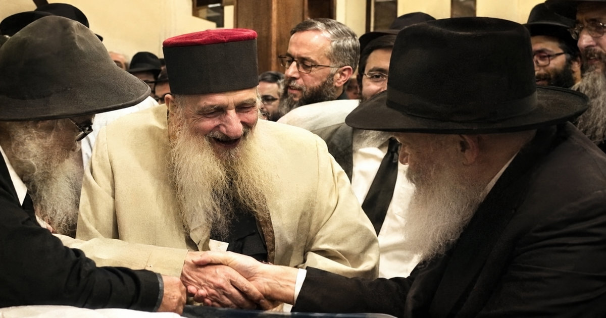 Rav Kaddouri reçu par le Rabbi