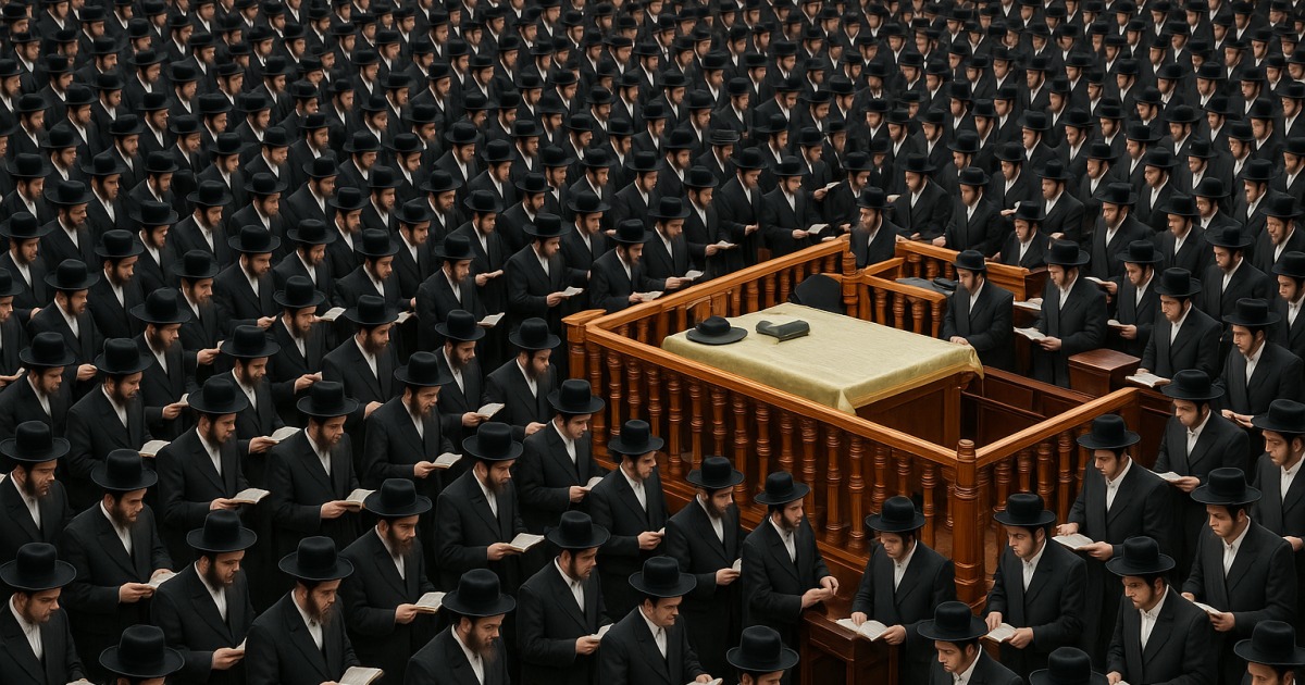 Les Sélihote avec le Rabbi de Belz