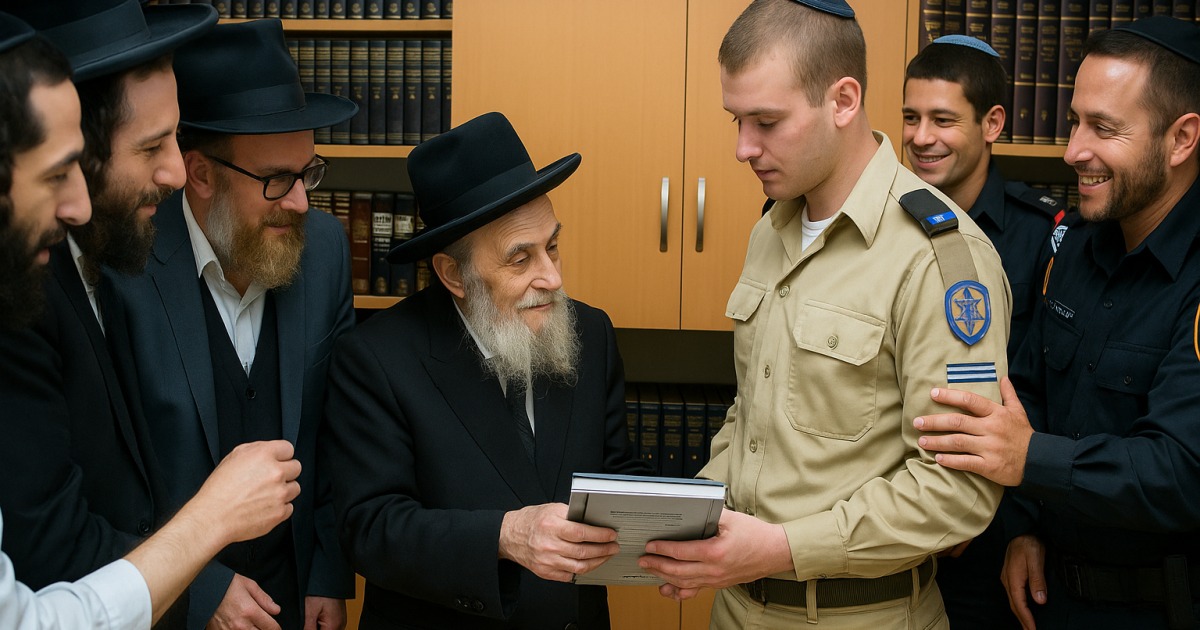 Le Rav Steinman distribue des Téfiline