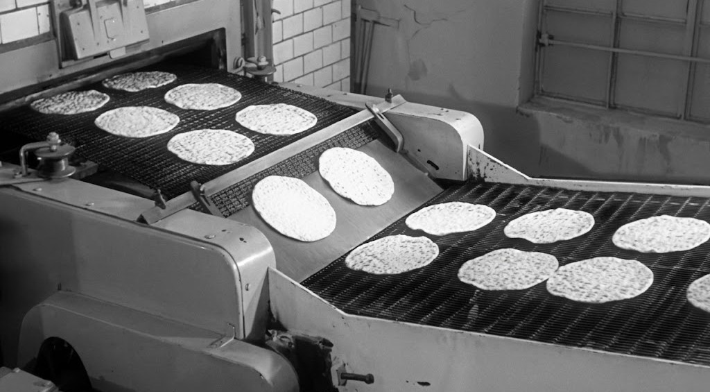 Fabrication des "Matsotes Chémourote", aux Pays-Bas Il y à 50 ans