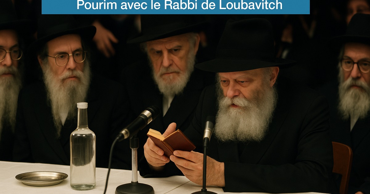 Pourim avec le Rabbi de Loubavitch