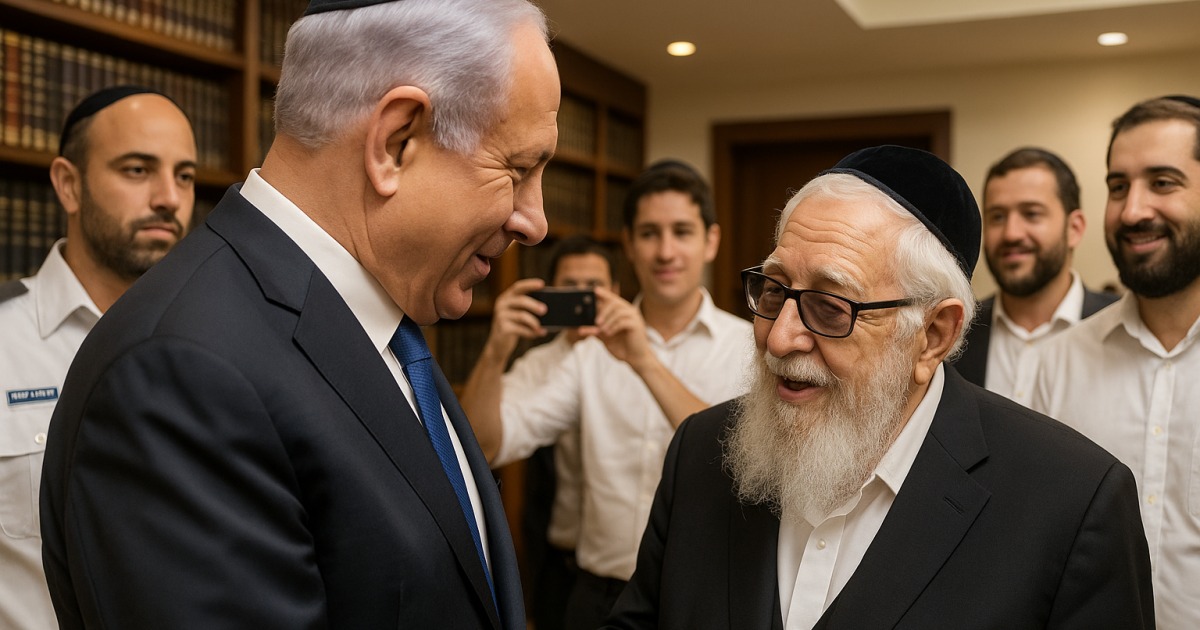 Le Rav Ovadia bénit Natanyahou