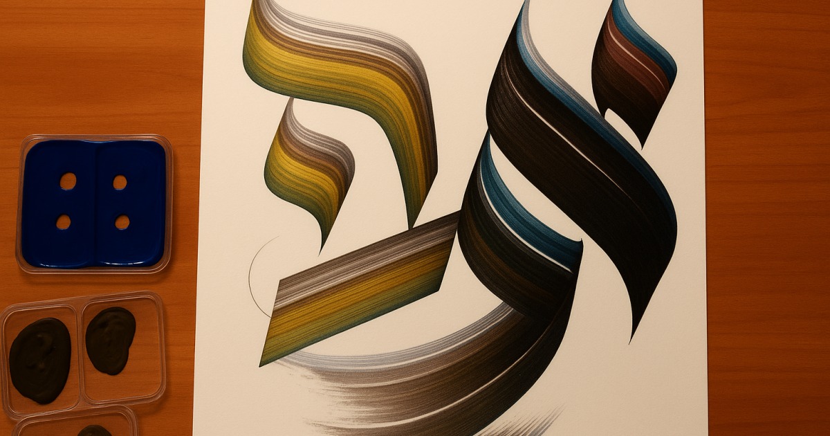 Prénoms hébraïques en calligraphie