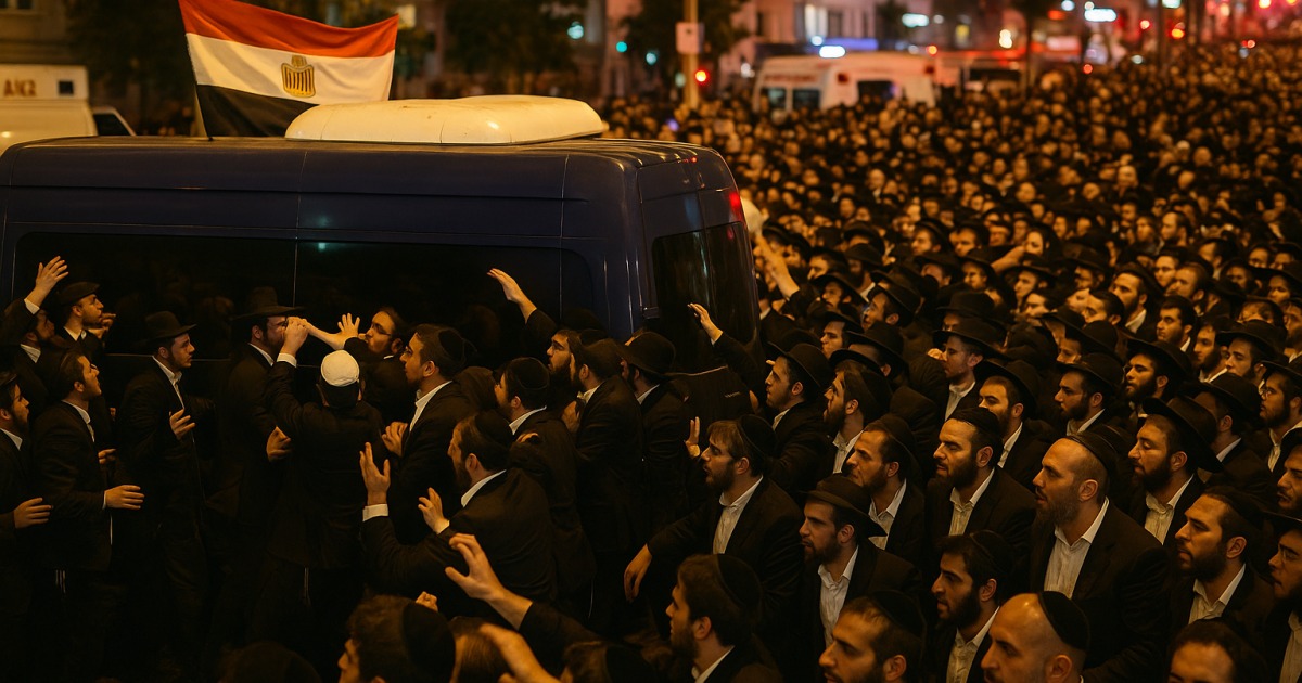 Rav Ovadia - Le cortège sur le chemin du cimetière