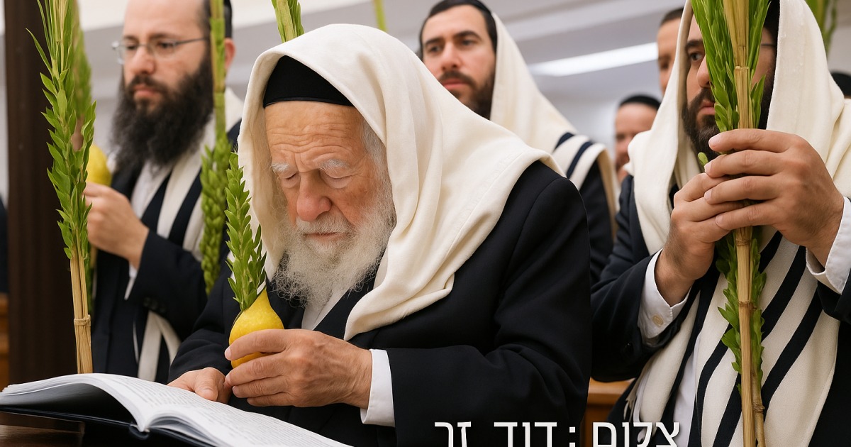 Rav Kanievski accompli la Mitsva du Loulav