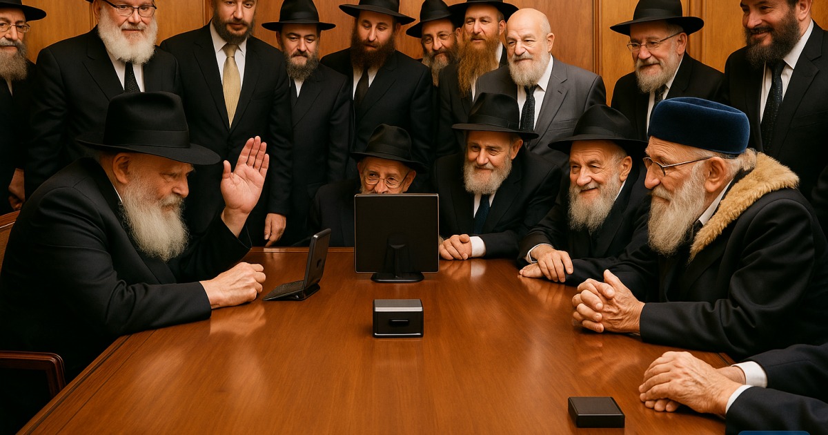 Le Rav Mordékhaï Eliahou chez le Rabbi
