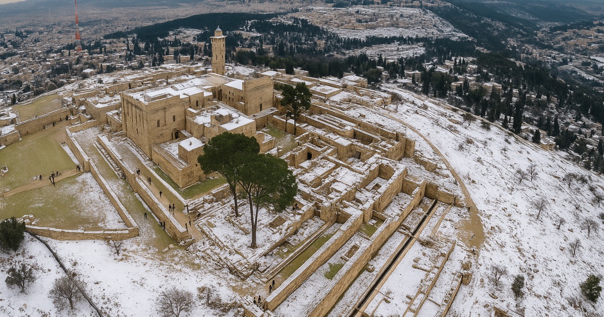 La tombe du Prophète Samuel sous la neige