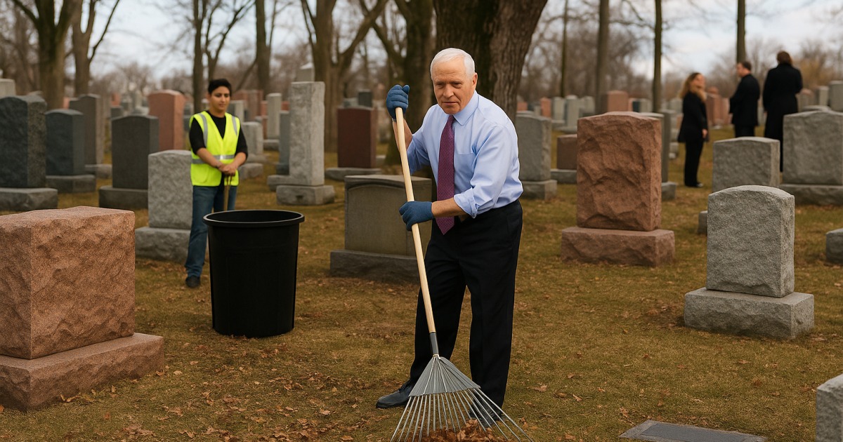 Le vice-président américain a nettoyé un cimetière juif profané