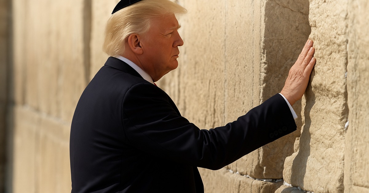 Donald Trump se recueille devant le Kotel