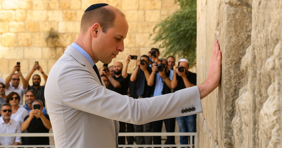 Le prince William se recueille au Kotel