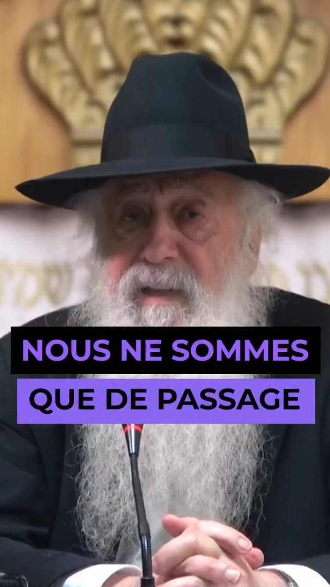 Nous ne sommes que de passage-Rav Pinto