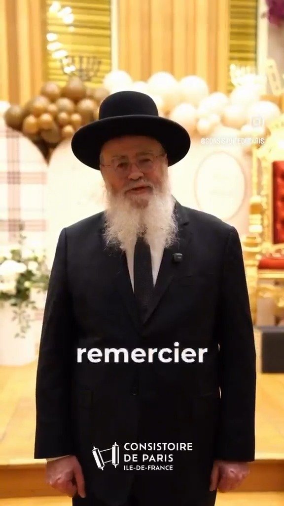 Message du Grand Rabbin de Paris-Rav Alain Chlomo Sénior
