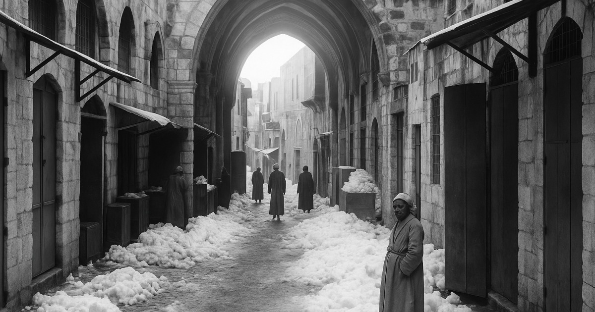 Jérusalem sous la neige en 1921