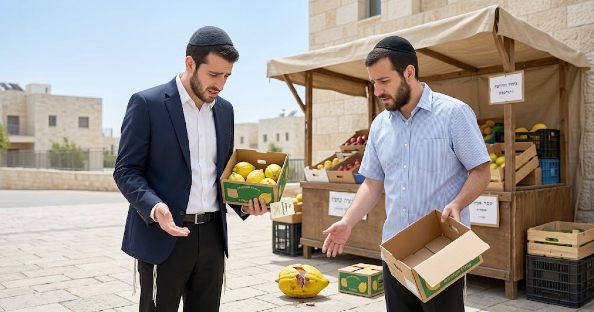 Dégâts causés sur un Étrog : Qui paye ?