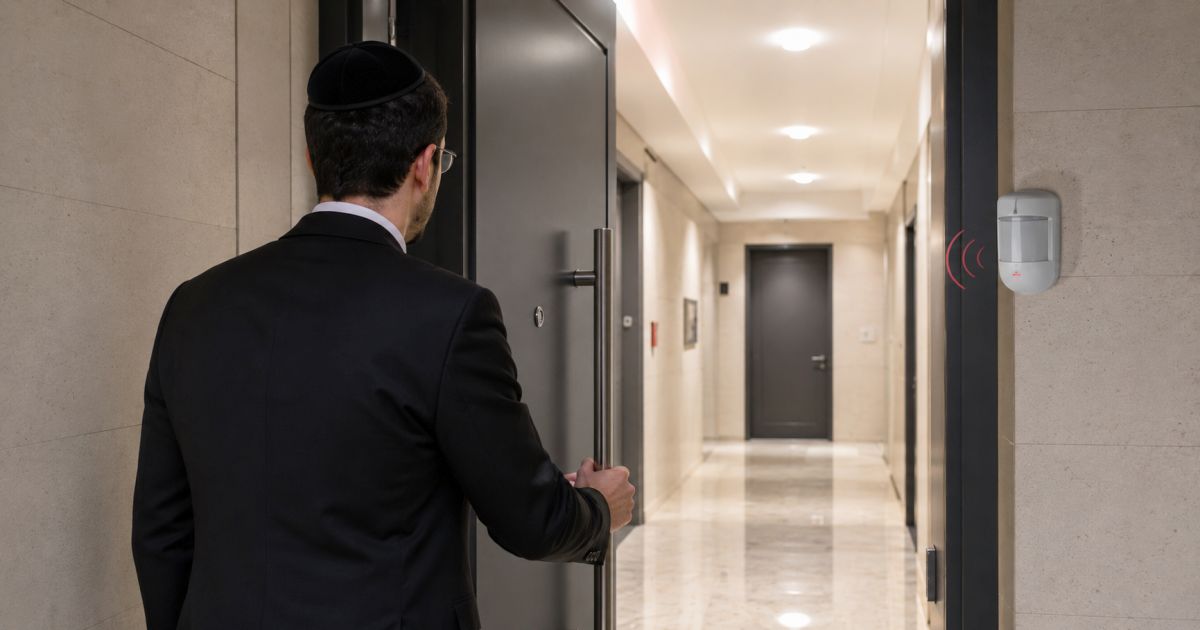 Franchir, le Chabbate, un passage qui s'allume automatiquement
