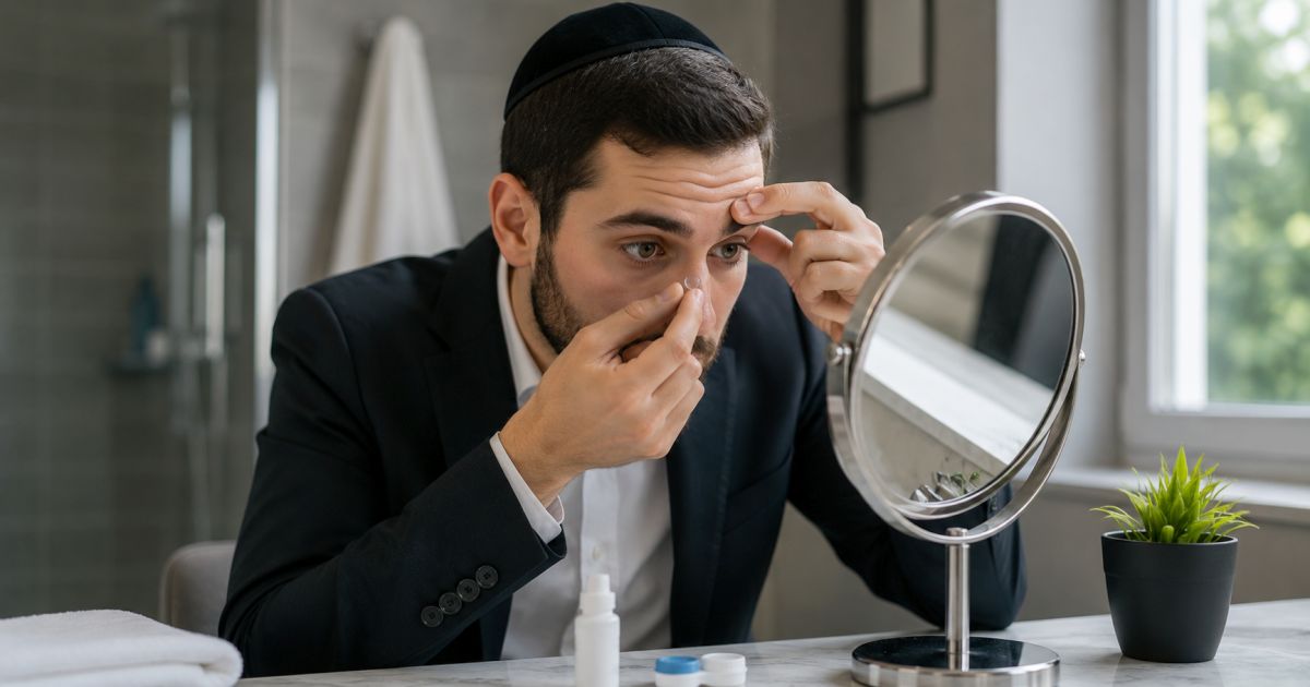 Monsieur veut porter des lentilles de contact