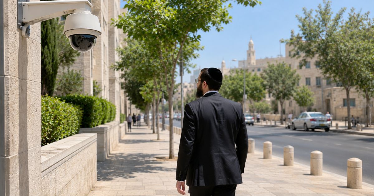 Passer devant une caméra de surveillance le Chabbate