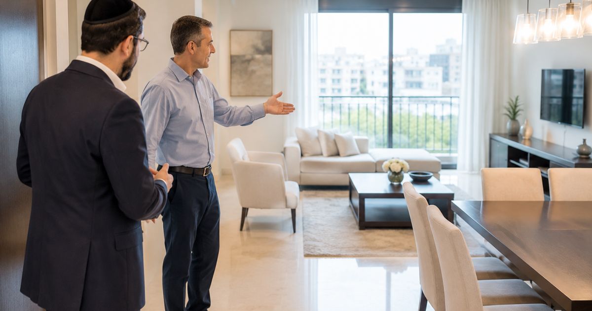 Visite d'une maison à vendre, par un non-juif pendant Chabbate
