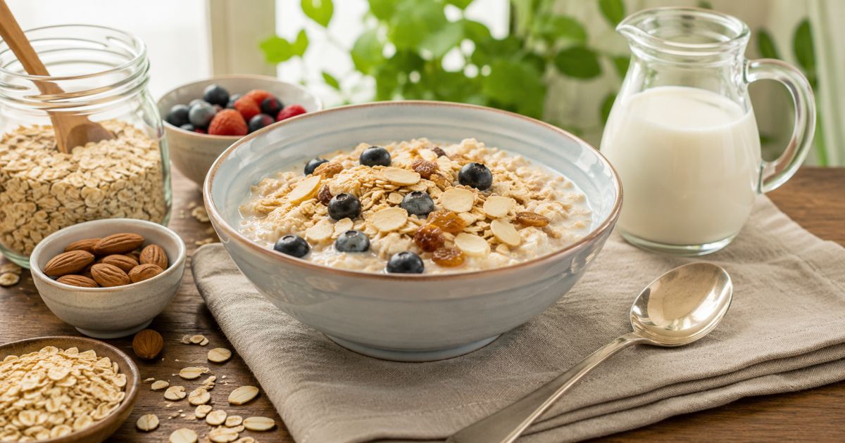 La Bérakha avant et aprés un potage de flocons d'avoine (musli)