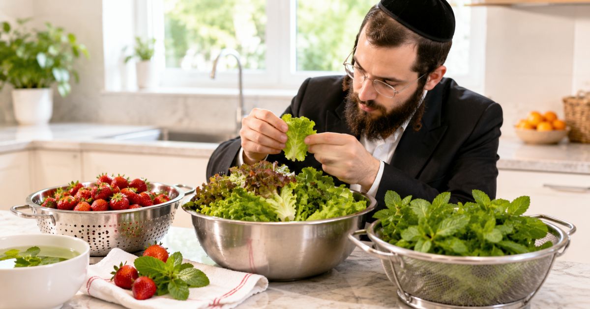 Comment vérifier la salade, les fraises et la menthe