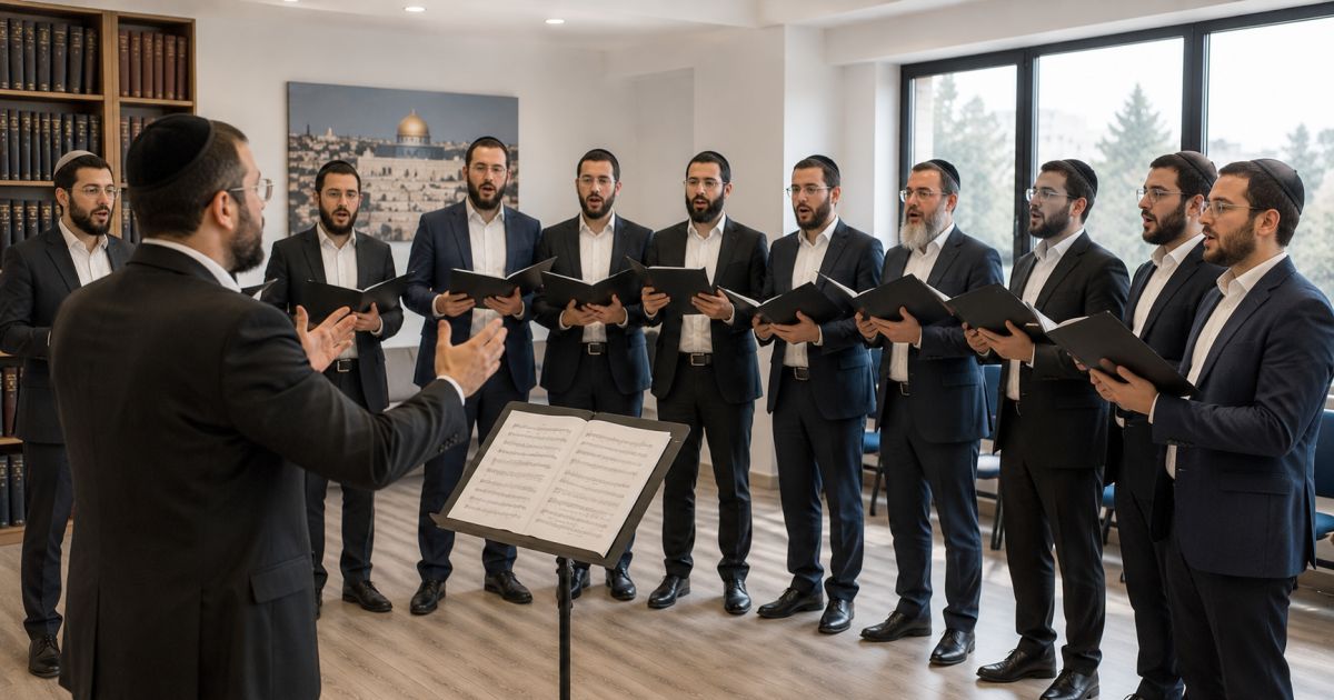Répétitions en musique d’une chorale, pendant le ‘Omèr.