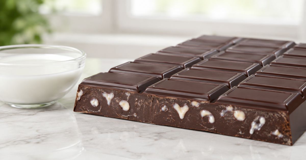 Traces de lait dans du chocolat Parvé (neutre)