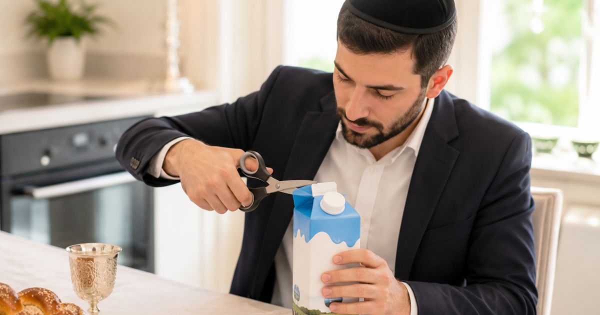 Ouvrir une brique de lait le Chabbate