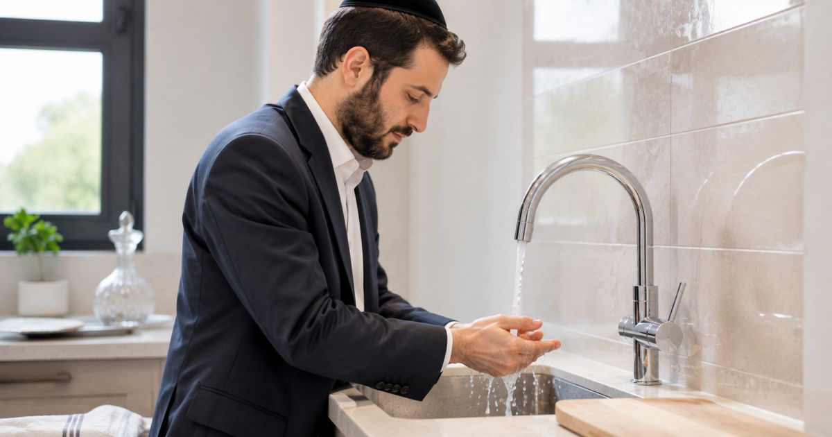 <i> Nétilate Yadaïm</i> à partir d’un robinet