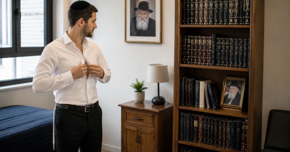 Se déshabiller dans une chambre où se trouvent des livres saints
