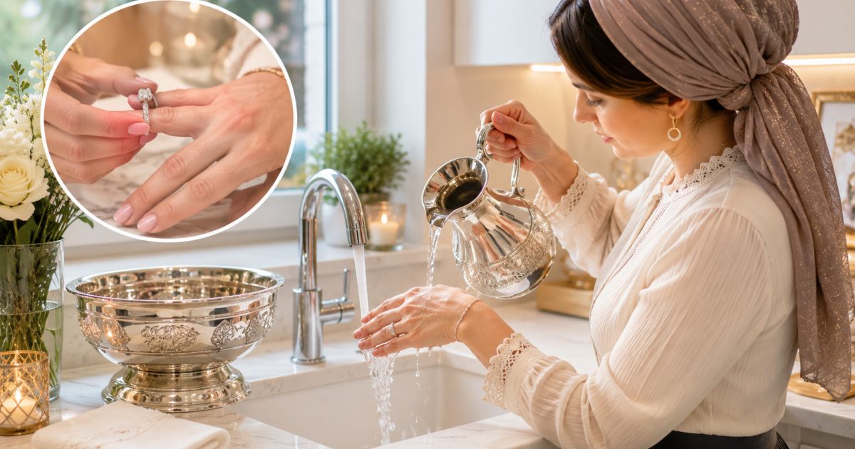Une femme doit-elle retirer sa bague pour <i>Nétilate Yadaïm</i> ?