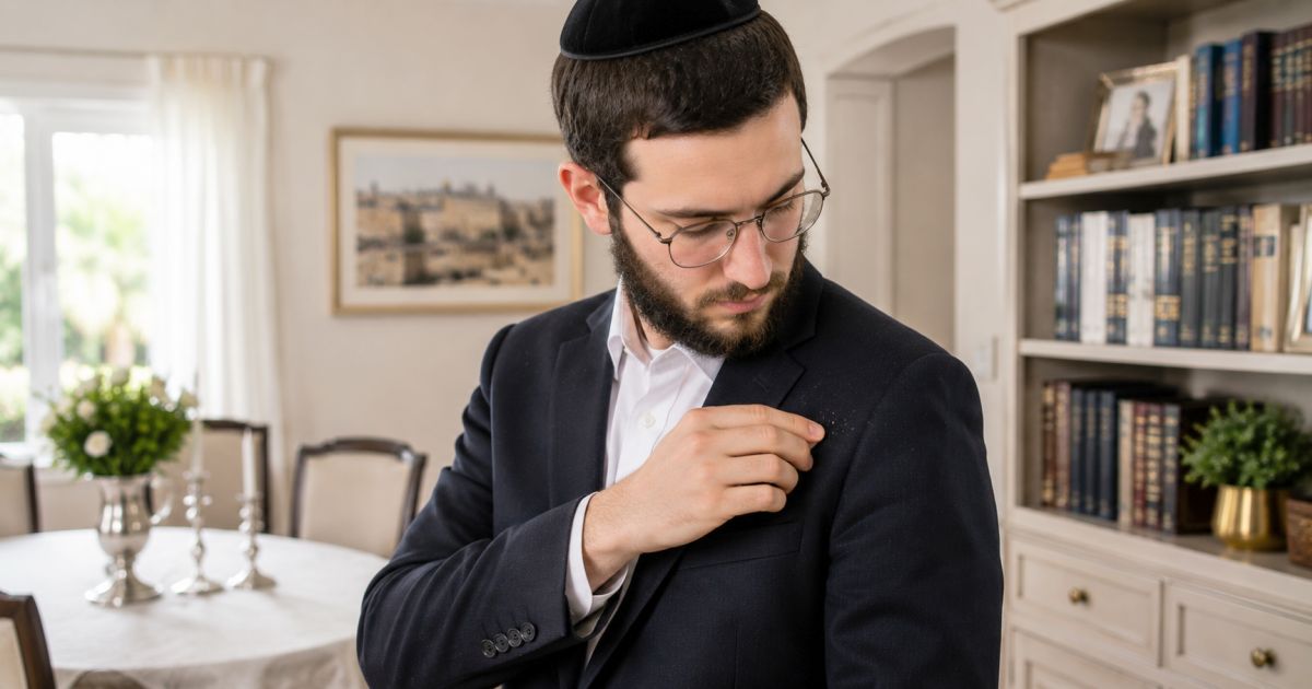 Enlever une poussière sur son habit le chabbate