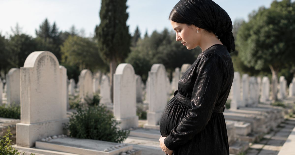 La femme de Kohèn enceinte et le cimetière