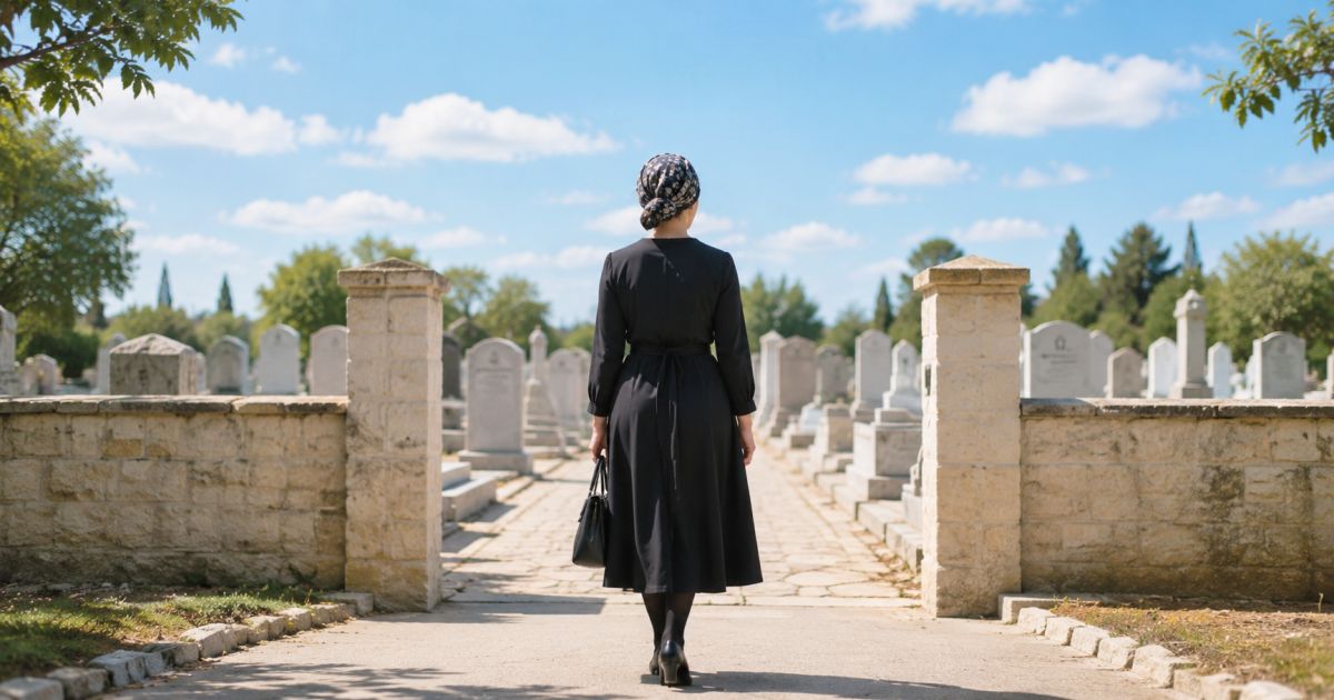 Une femme Nidda au cimetière