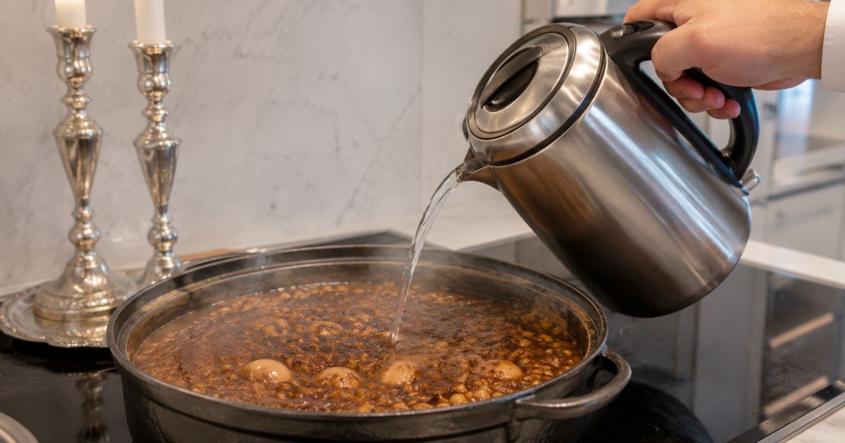 Ajouter de l’eau dans la «Daf» du Chabbate